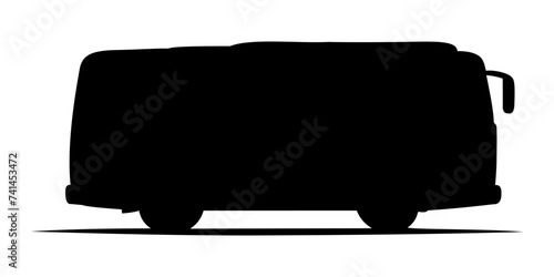bus silhouette. simple vector isolated on white background. designs can be replaced. ai generative
