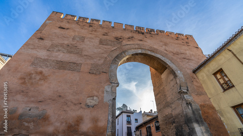 Puerta de Elvira, in the Albaicin neighborhood, in Granada, Spain. photo