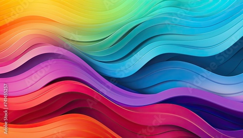 Colorful wave and lines background illustration