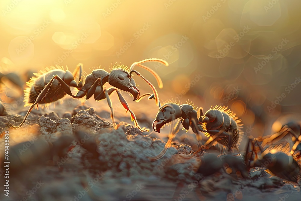 ants on the ground macro. Close-up. ants on the ground macro. Close-up.