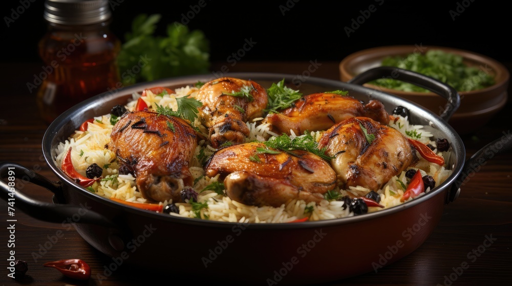 chicken mandi, traditional middle eastern food