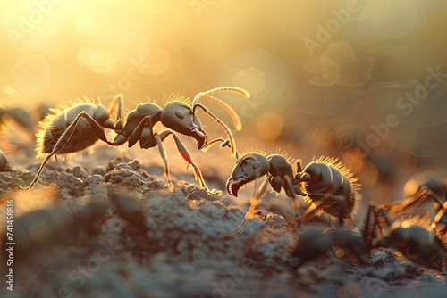 ants on the ground macro.  Close-up. © BetterPhoto