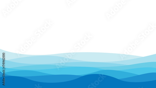 Abstract background with waves in blue tones for websites, blogs and graphic resources, vector illustration for project decoration.