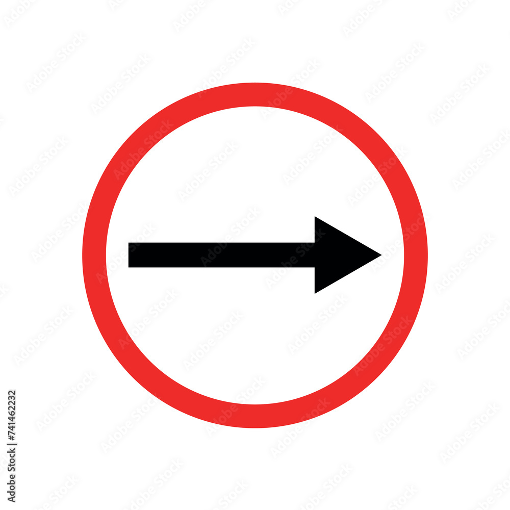 Vector illustration of traffic sign, direction of traffic from road to lane. Vector illustration of traffic sign, direction of traffic from road to lane.