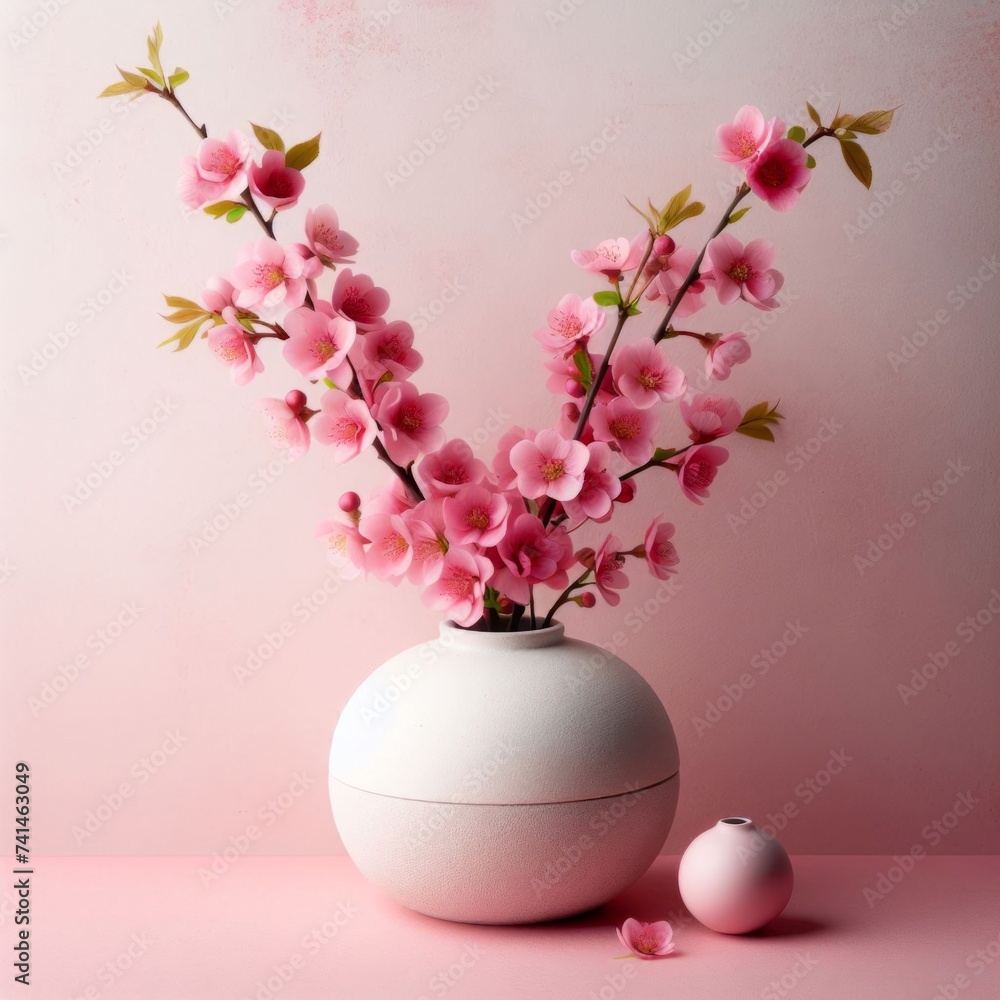 Spring flowers in delicate pastel colors, spring bloom.