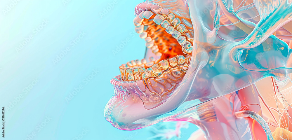 Cross-section view highlighting the epiglottis and its role in the ...