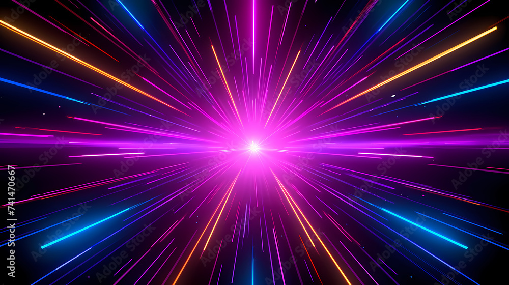 Naklejka premium Abstract explosion background, radiant abstract vector explosion of bright colors