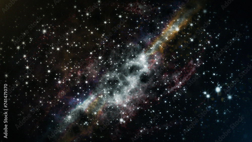 Fototapeta premium Galaxy space nebula background