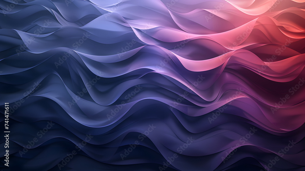 Modern digital abstract 3D background, abstract background with waves, purple silk background
