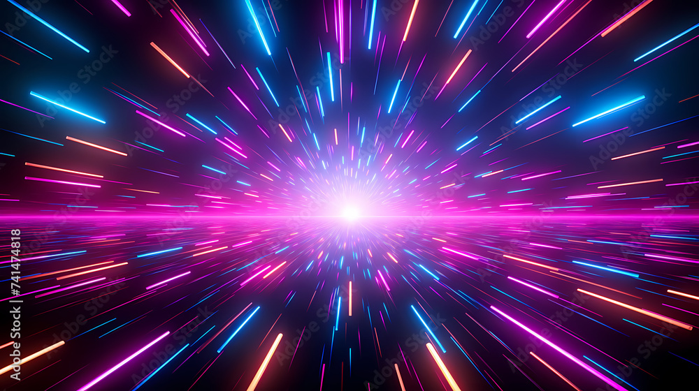 Naklejka premium Abstract explosion background, radiant abstract vector explosion of bright colors