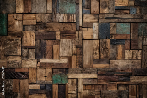 Beautiful colourful wood block grain and texture background