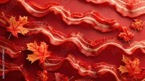 Greeting Card and Banner Design for Social Media and Educational Purpose of Canadian Bacon Day Background