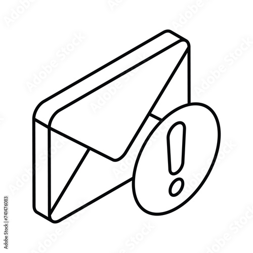 Spam mail isometric icon design ready for premium use