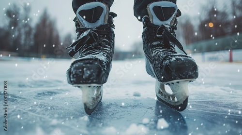 Hockey player's skates photo
