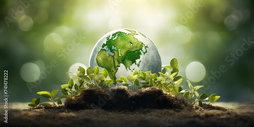 Environmental Awakening s Earth Day and Green Movements. Concept Environmental Awareness, Earth Day, Green Initiatives, Sustainability Efforts