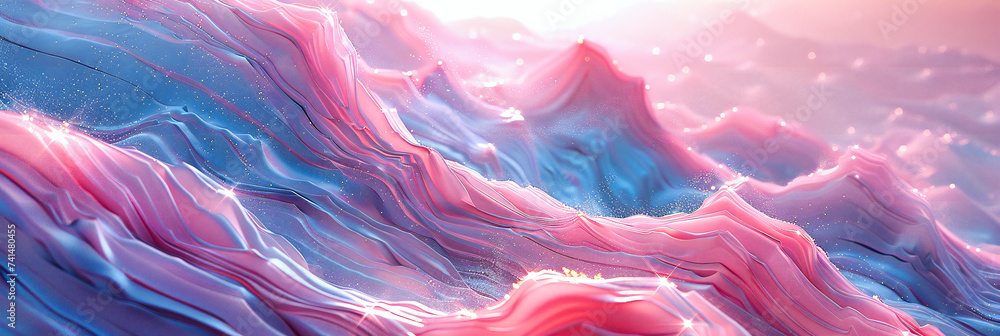 A fluid dance of colors across a canvas, where the boundaries between watercolor dreams and acrylic reality blur into a vivid abstraction - obrazy, fototapety, plakaty 