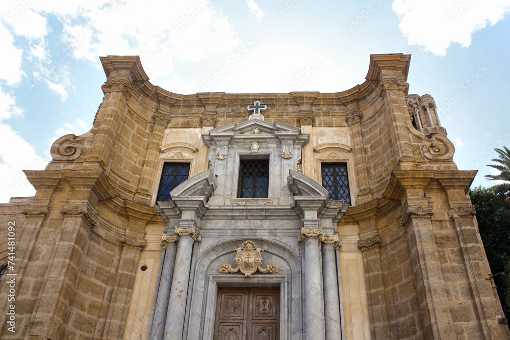 Church of Santa Maria della Ammiraglio (or Cathedral of St. Nicholas Greek) in Palermo, Sicily, Italy