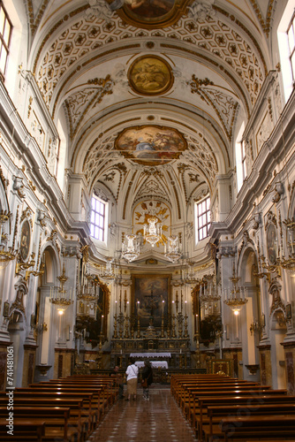 Interior of Church of Sant Orsola dei Negri in Palermo  Sicily  Italy