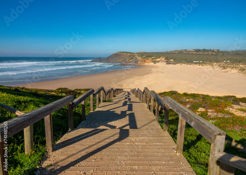 Access to Odeceixe beach, Rota Vicentina, Aljezur, Algarve, Portugal