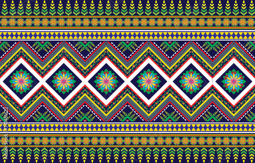 Geometric vector background with sacral tribal ethnic elements. Traditional triangles gypsy geometric forms sprites tribal themes apparel fabric tapestry print
