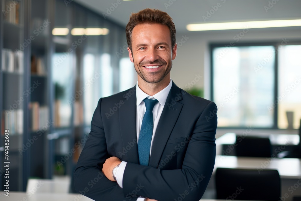 portrait of successful senior businessman consultant looking at camera and smiling inside modern office building portrait of successful senior businessman consultant looking at camera and smiling inside modern office building