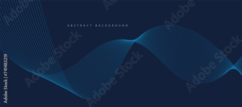 Abstract digital technology futuristic blue background. photo