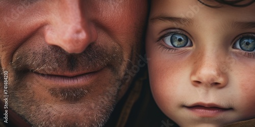 Close up of a person with a child. Suitable for family and parenting concepts © Fotograf