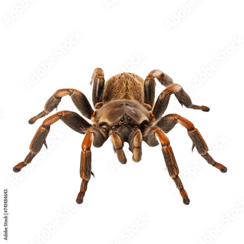 Spider isolated on white and transparent background. Ideal for use in advertising. Generative ai