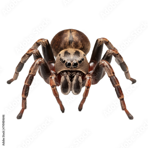Spider isolated on white and transparent background. Ideal for use in advertising. Generative ai