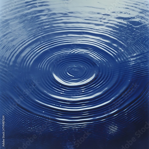 Circular ripples on the surface of the water from falling droplets