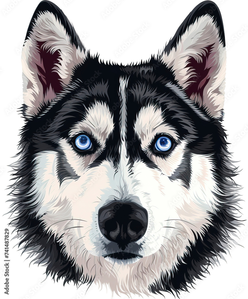 Obraz premium Dog portrait isolated on transparent background. PNG
