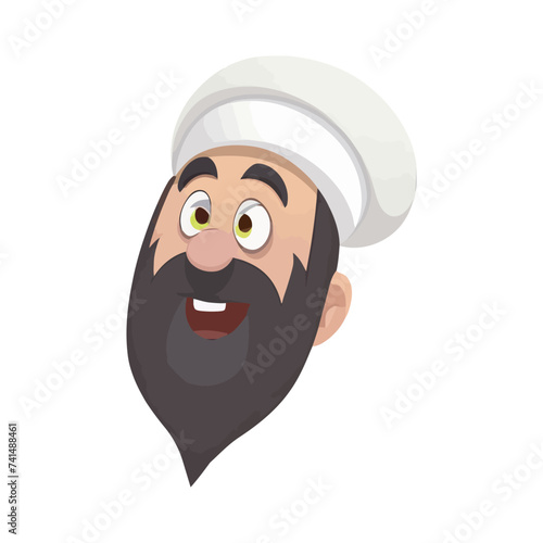 Cartoon Ancient Jew. Vector Illustration