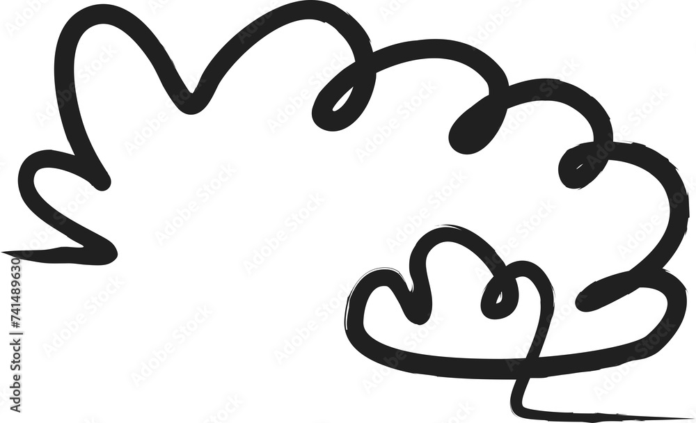 Cloud brush strokes, chalk, ink, pen Cloud brush strokes, chalk, ink, pen