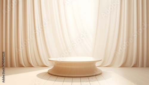 table and curtain
