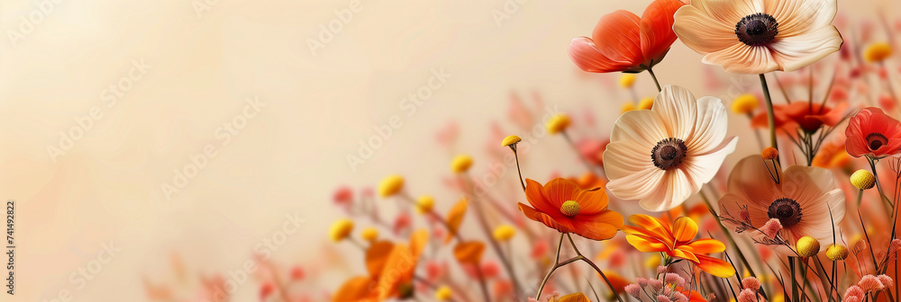 summer flowers on a pastel background, empty space for text, banner background (1) summer flowers on a pastel background, empty space for text, banner background (1)