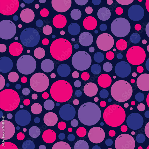Vector hand drawn bubbles seamless pattern, perfect for spooky events and themes.
