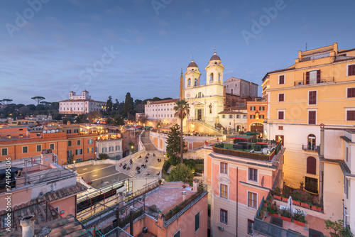 Rome, Italy overlooking the Spanish Steps
