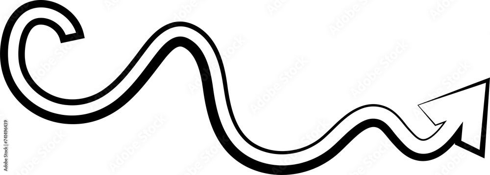 Arrows line icons. Freehand style, curve, swirls, doodle Arrows line icons. Freehand style, curve, swirls, doodle