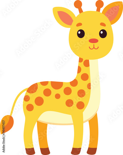 Cute giraffe illustration vector design