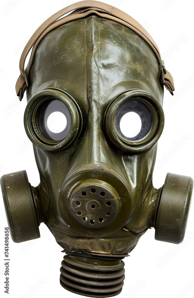 Gas mask isolated on transparent background. PNG Gas mask isolated on transparent background. PNG