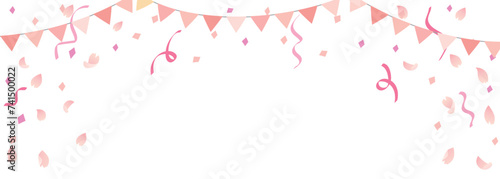 かわいい手描きの桜フレーム