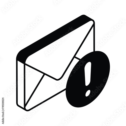 Spam mail isometric icon design ready for premium use
