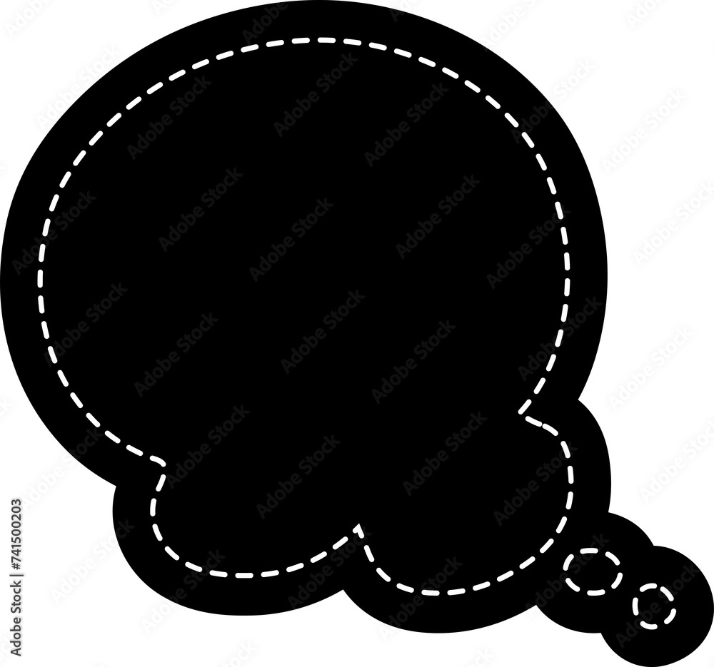 Black speech bubble. Dialog, talk, speech, think, chat