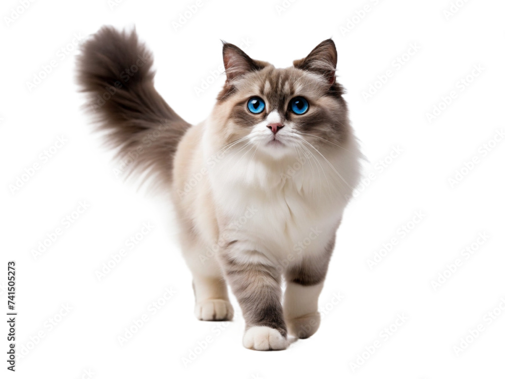 Persian , cat isolated white background