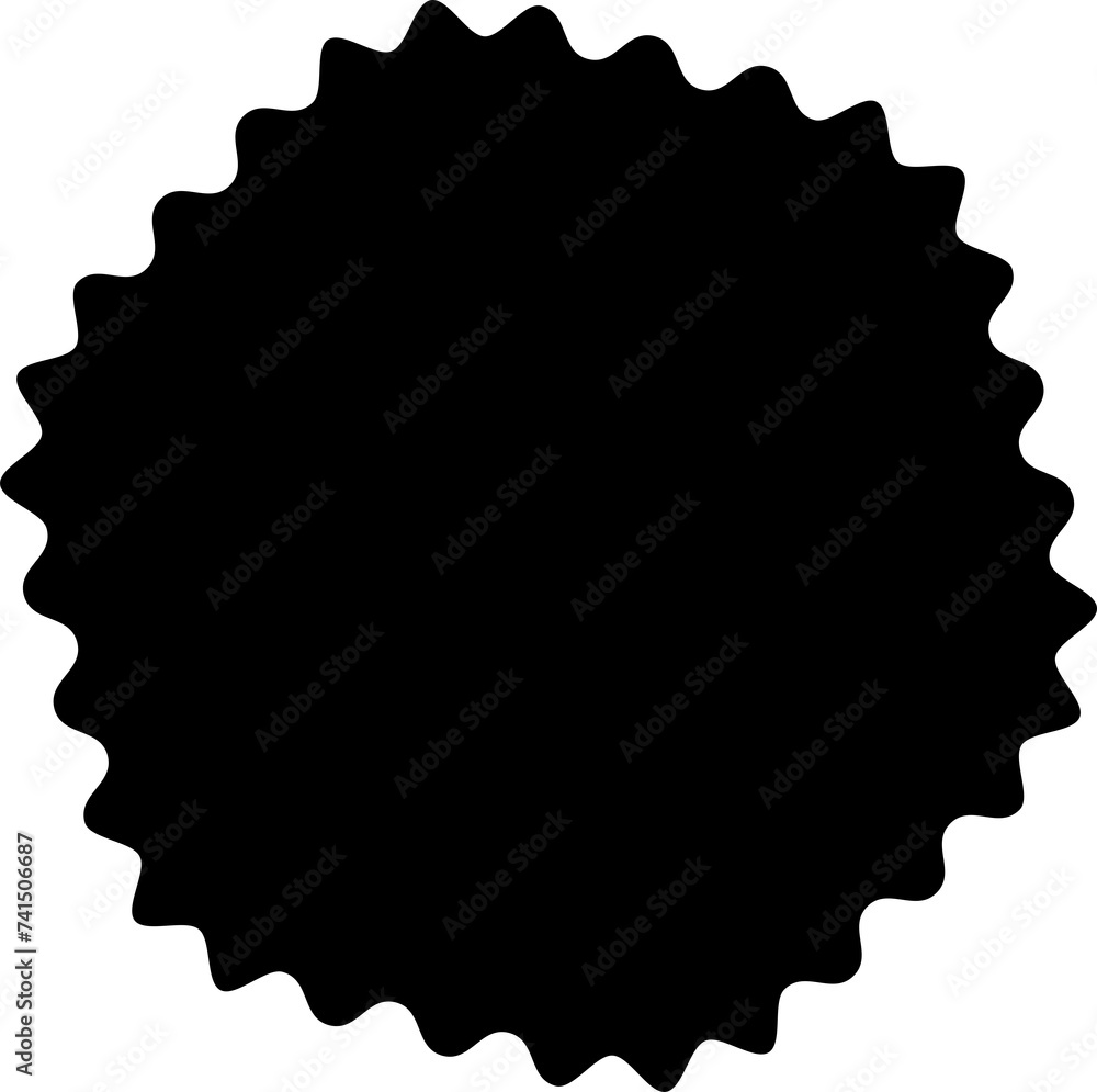 Zig zag edge square and circle shapes. Elements decoration Zig zag edge square and circle shapes. Elements decoration
