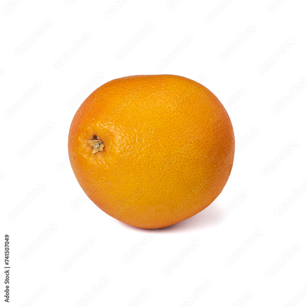 Pink ripe grapefruit slice on white isolated background Pink ripe grapefruit slice on white isolated background