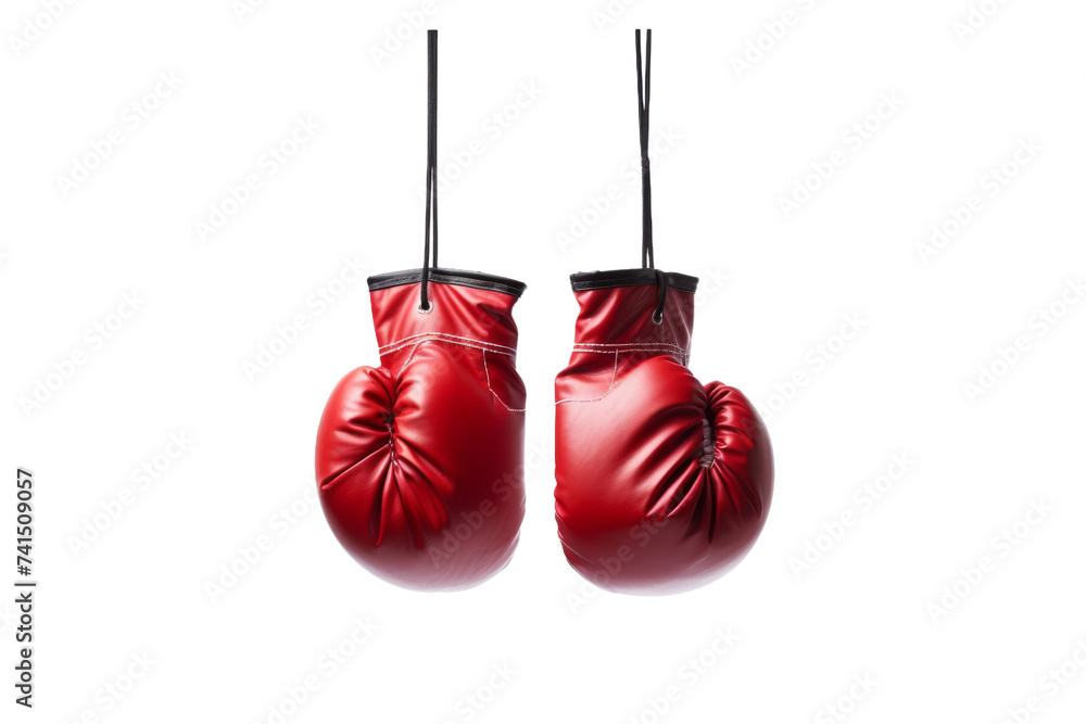 Symbolic Boxing Gear Display isolated on transparent background
