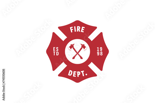 fire department logo vector icon illustration