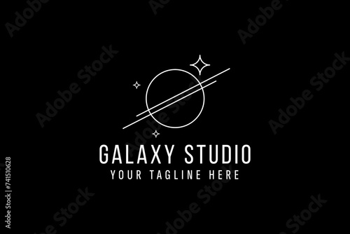 galaxy logo vector icon illustration