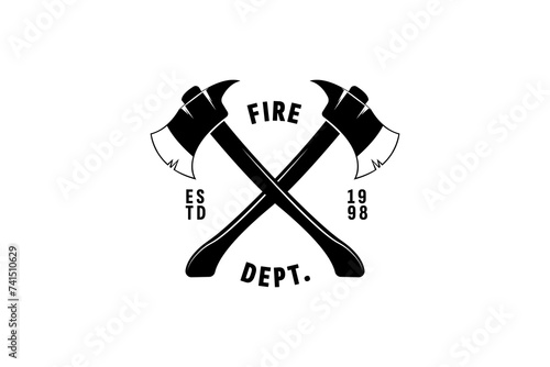 fire department logo vector icon illustration